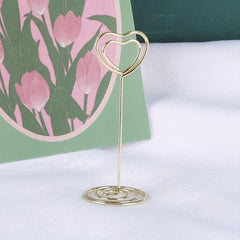 2pcs Golden Love Letter Card Placement Rack Set