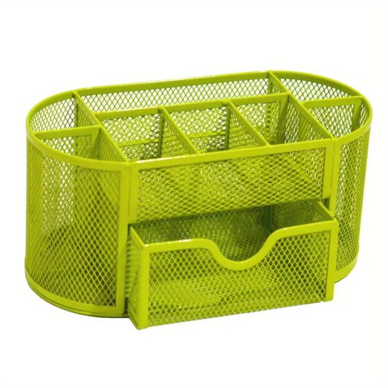 Metal Pen Holder Nine Grid Iron Art Desktop Storage Box