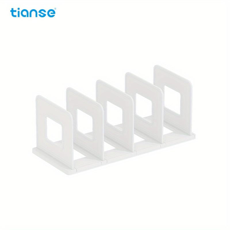 TIANSE Deskstop Bookshelf 4 Compartment Data File Organizer