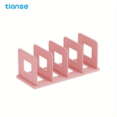 TIANSE Deskstop Bookshelf 4 Compartment Data File Organizer
