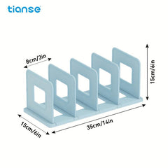 TIANSE Deskstop Bookshelf 4 Compartment Data File Organizer