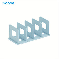 TIANSE Deskstop Bookshelf 4 Compartment Data File Organizer