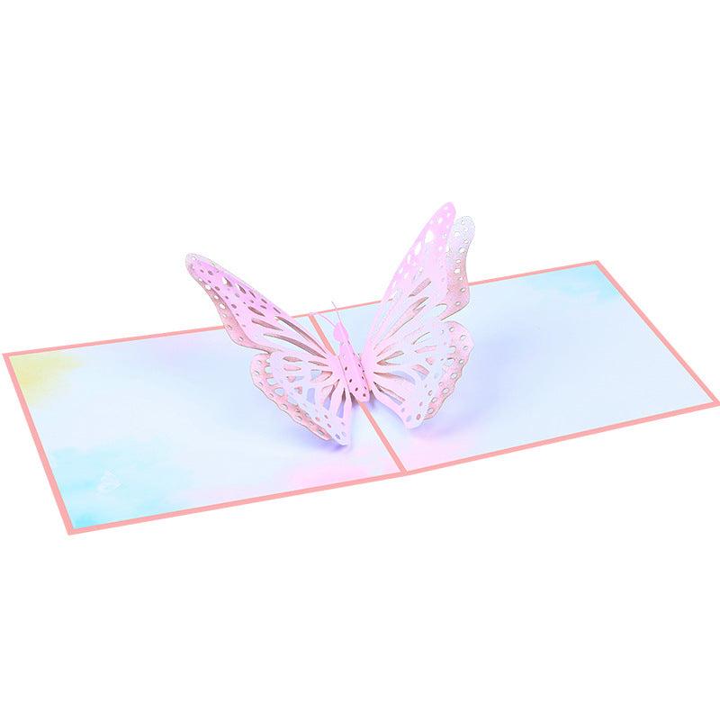 3D Butterfly Pop Up Thank You Card for Mother Anniversary Wedding Invitation