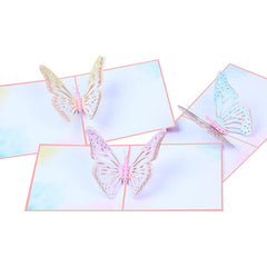 3D Butterfly Pop Up Thank You Card for Mother Anniversary Wedding Invitation