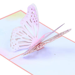 3D Butterfly Pop Up Thank You Card for Mother Anniversary Wedding Invitation