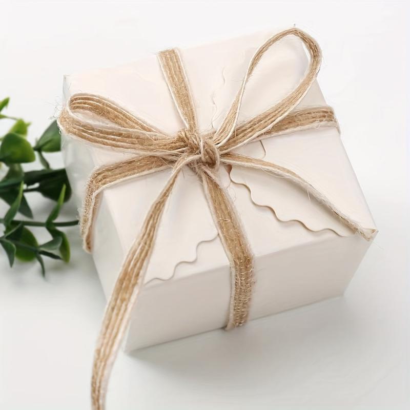 10M Jute Cord String Gift Wrapping Ribbon Bows Crafts Jute Twine Rope Burlap