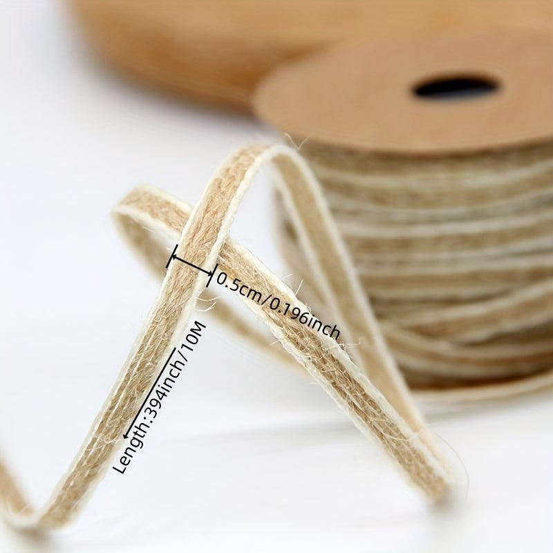 10M Jute Cord String Gift Wrapping Ribbon Bows Crafts Jute Twine Rope Burlap