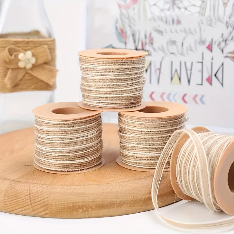 10M Jute Cord String Gift Wrapping Ribbon Bows Crafts Jute Twine Rope Burlap
