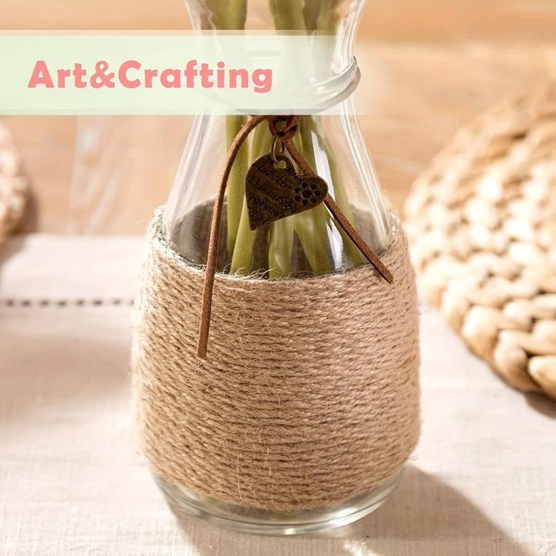 Natural Jute Twine 328ft 100m Long Twine Crafts Gift Wrapping Packing Gardening