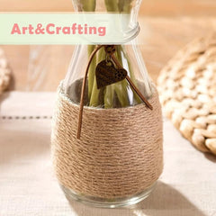 Natural Jute Twine 328ft 100m Long Twine Crafts Gift Wrapping Packing Gardening