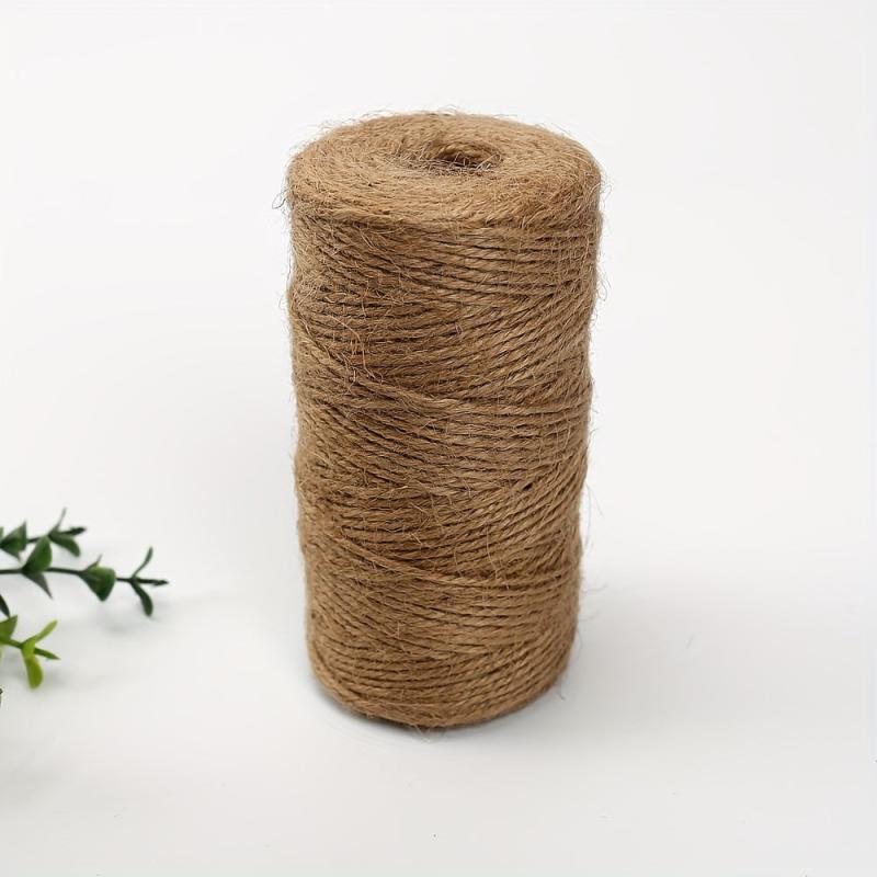 Natural Jute Twine 328ft 100m Long Twine Crafts Gift Wrapping Packing Gardening