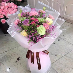 4pcs Flower Bouquet Wrapping Paper Matte Floral Gift Packag