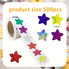 500pcs Star Stickers 2 Rainbow Star Stickers for Reward Charts