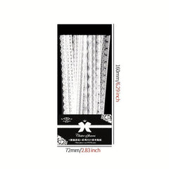 30pcs Waterproof Lace Stickers for Scrapbooking DIY Journals