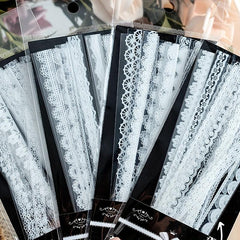 30pcs Waterproof Lace Stickers for Scrapbooking DIY Journals