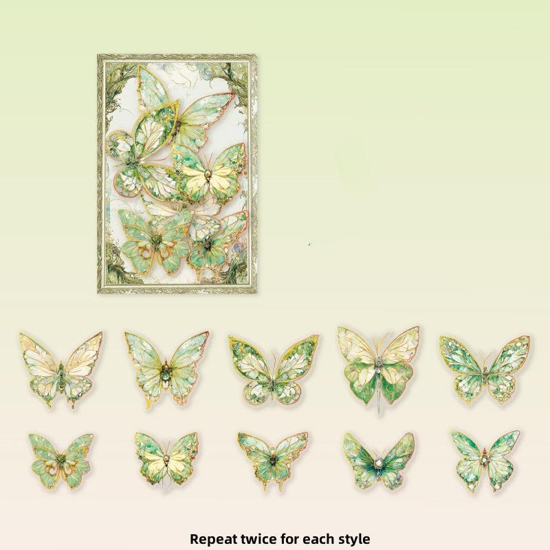 20pcs Butterfly Collection Series Decorative Stickers