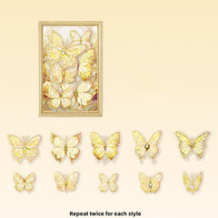20pcs Butterfly Collection Series Decorative Stickers