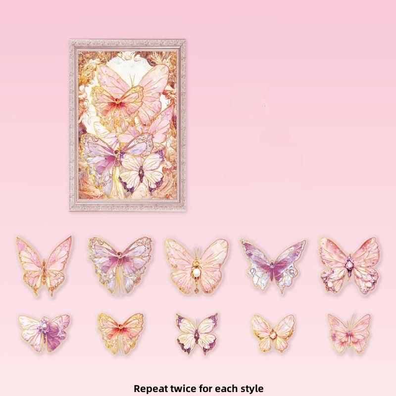 20pcs Butterfly Collection Series Decorative Stickers