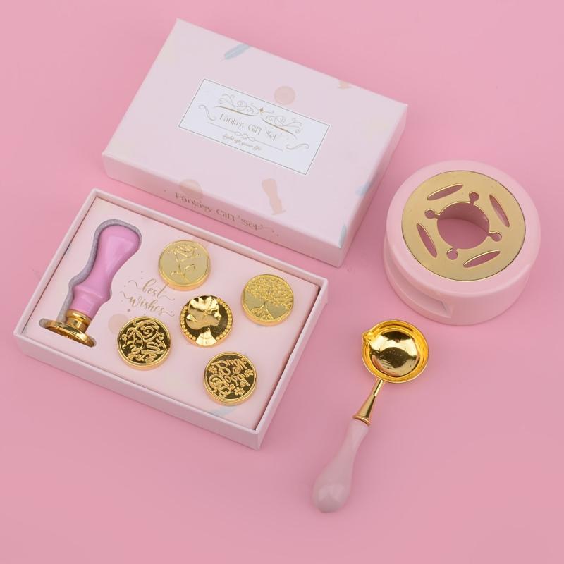 Wax Seal Set: Stamp, Heads, Stove, Spoon