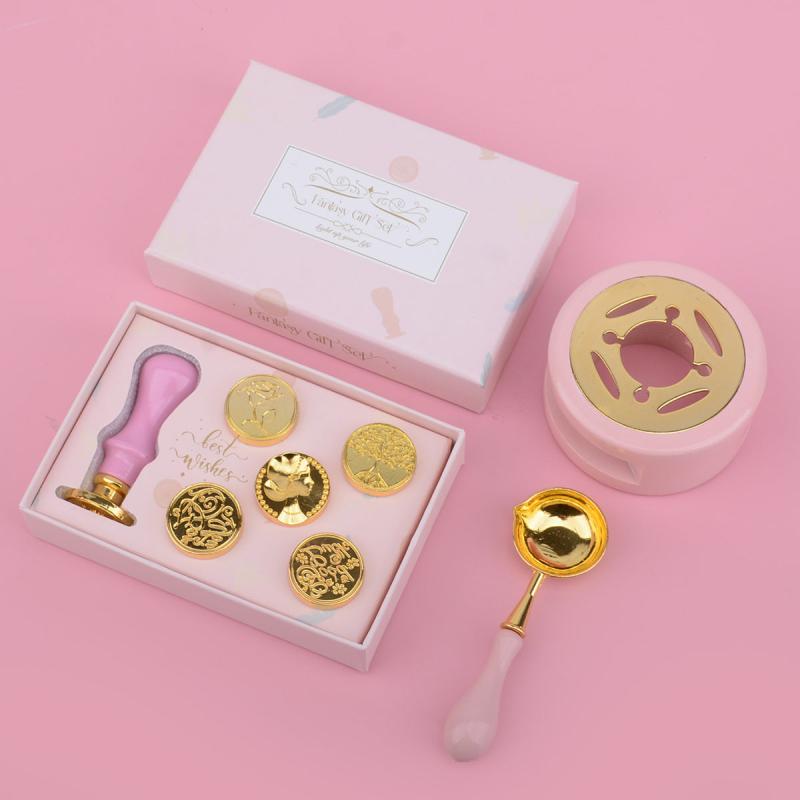 Wax Seal Set: Stamp, Heads, Stove, Spoon
