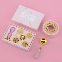 Wax Seal Set: Stamp, Heads, Stove, Spoon