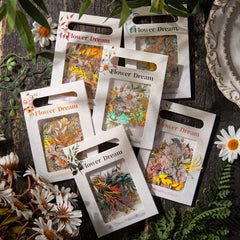 40 Sheets Retro Flower Plant Stickers for DIY Projects Notebooks
