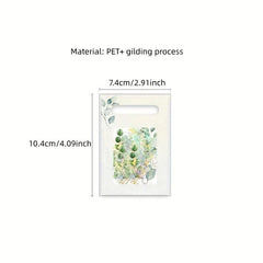40 Sheets Retro Flower Plant Stickers for DIY Projects Notebooks