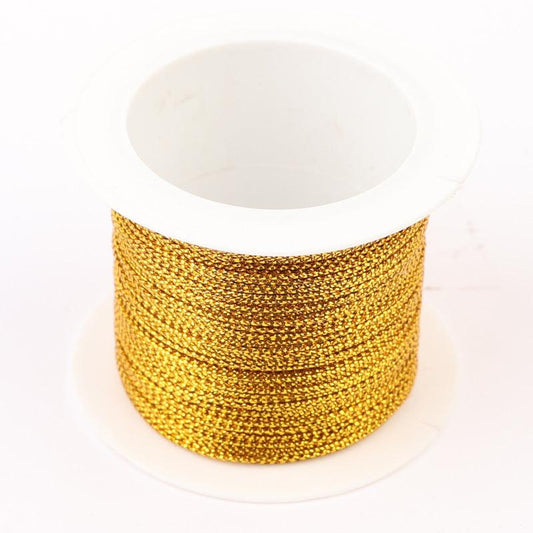 22 Yards Metallic Cord Tinsel Rope for Crafting Jewelry Wrapping Ribbons