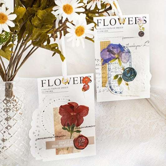 40pcs Dried Flower Collection PET Sticker Pack, Journal Decoration Material