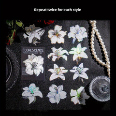20pcs Pack Night Rose Decorative Stickers for Scrapbooking Diary Planner