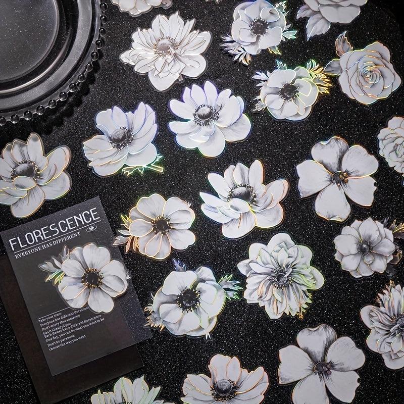 20pcs Pack Night Rose Decorative Stickers for Scrapbooking Diary Planner