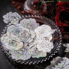 20pcs Pack Night Rose Decorative Stickers for Scrapbooking Diary Planner