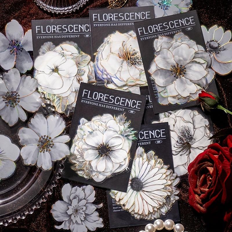 20pcs Pack Night Rose Decorative Stickers for Scrapbooking Diary Planner