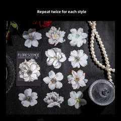 20pcs Pack Night Rose Decorative Stickers for Scrapbooking Diary Planner