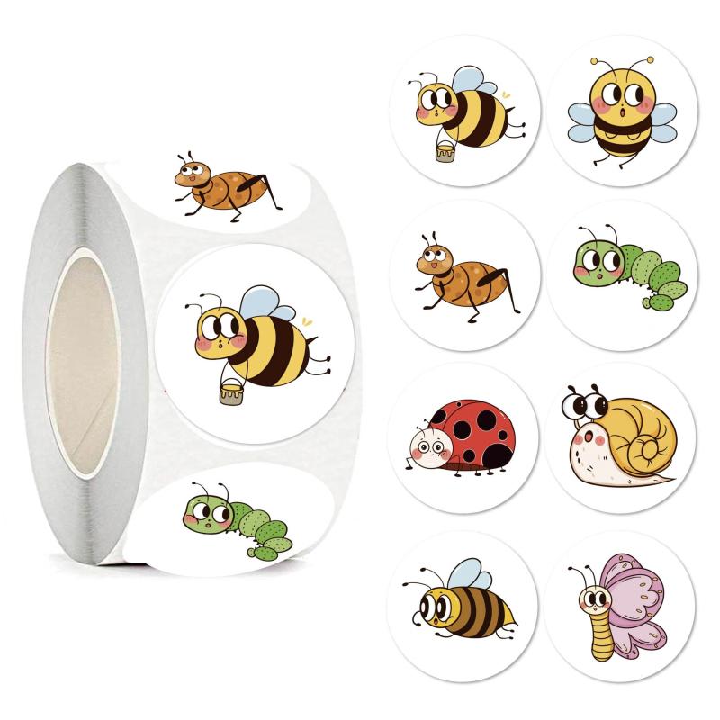 500pcs Cartoon Bee Butterfly Insect Reward Sticker