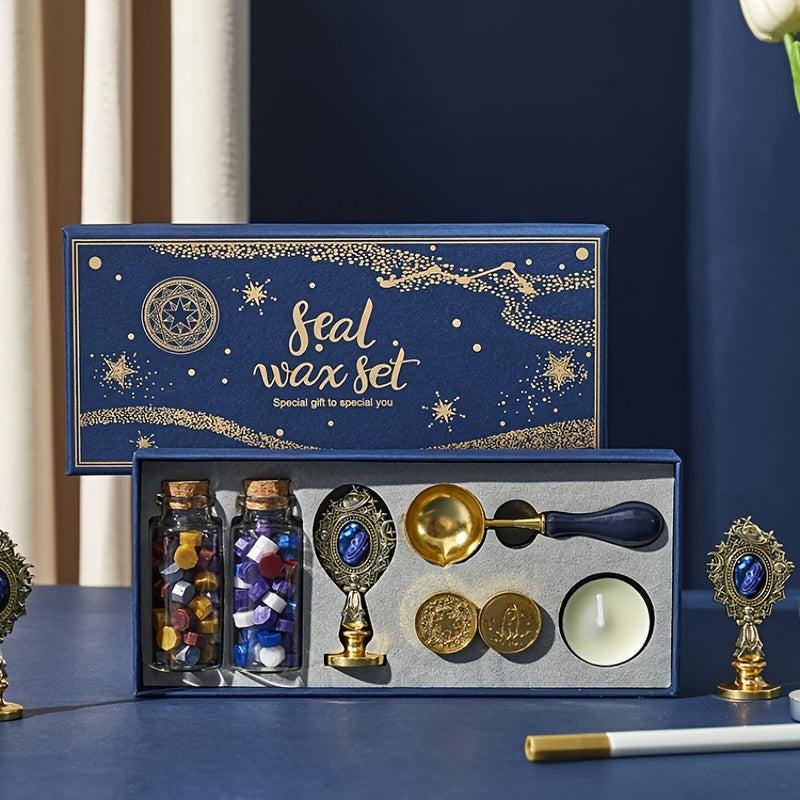Wax Seal Stamp Kit Envelope Sealing Wax With Box Creative Star Wax Seal Beads