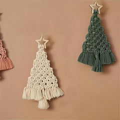 3pcs DIY Woven Christmas Tree Kit Wall Hanging Rope Decoration
