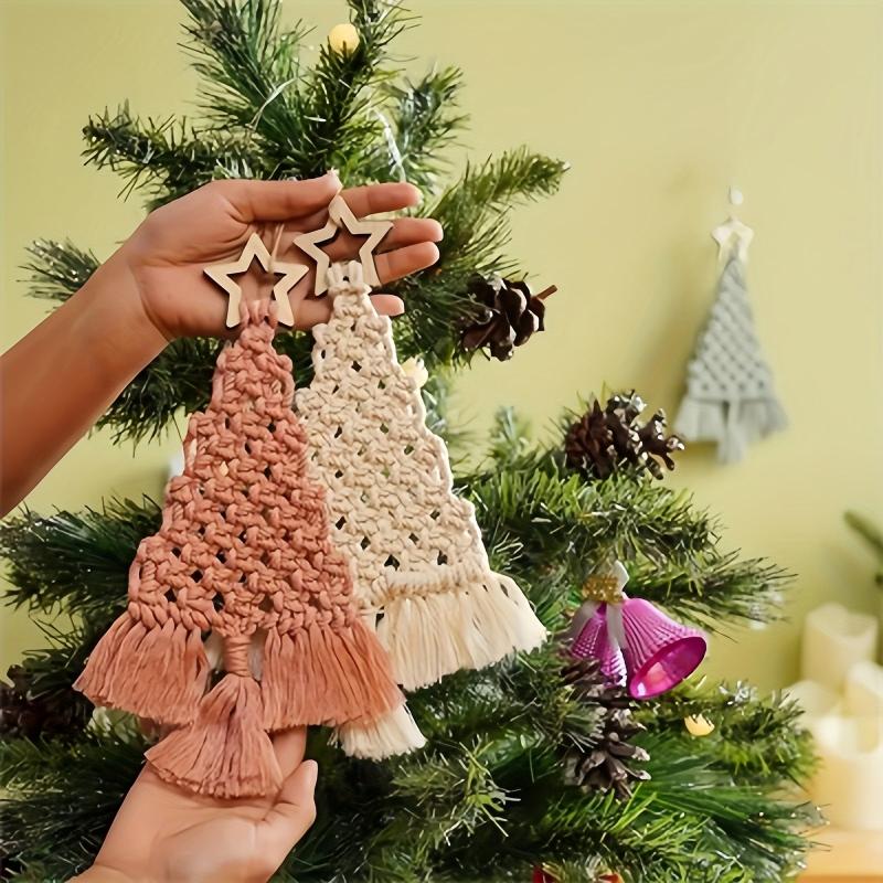 3pcs DIY Woven Christmas Tree Kit Wall Hanging Rope Decoration