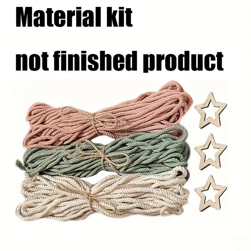 3pcs DIY Woven Christmas Tree Kit Wall Hanging Rope Decoration
