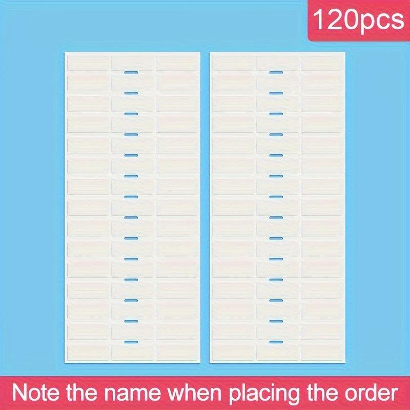 480pcs Custom Transparent Name Labels for School Supplies