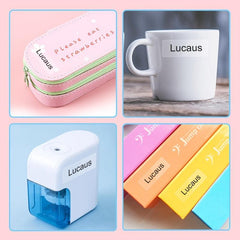 480pcs Custom Transparent Name Labels for School Supplies
