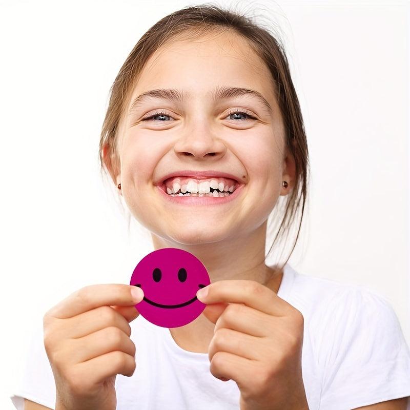 500pcs 1inch Smile Face Sealing Label Sticker in 8 Colors