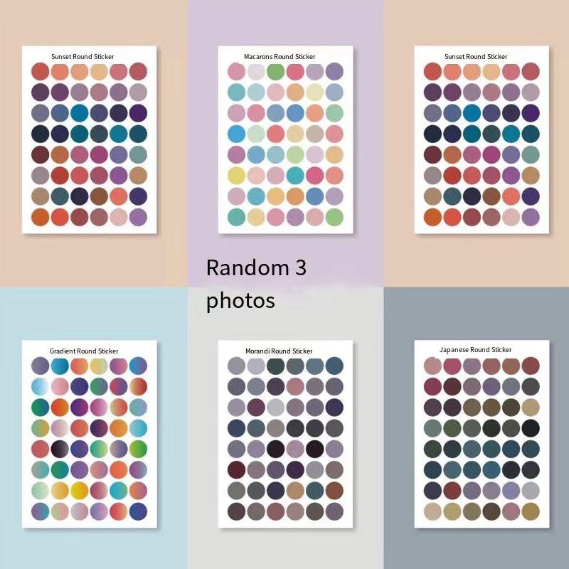 Morandi Round Dot Stickers Self adhesive Journal Diary Decoration