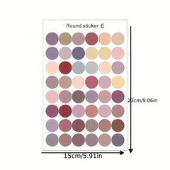 Morandi Round Dot Stickers Self adhesive Journal Diary Decoration