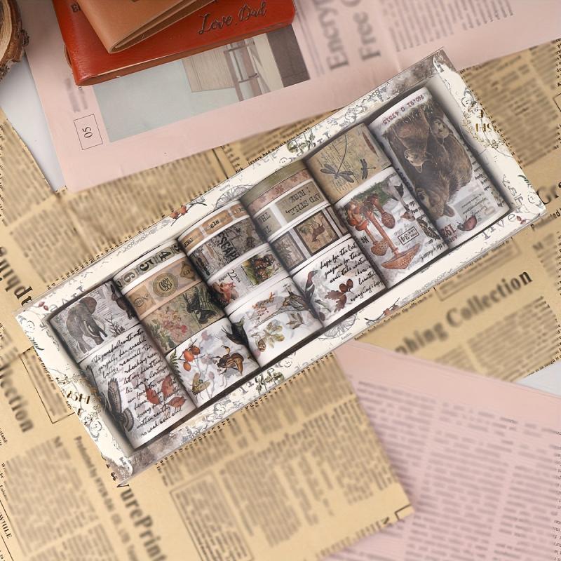 18pcs Retro Washi Tape European Style DIY Tape Decorative Sticker Tape