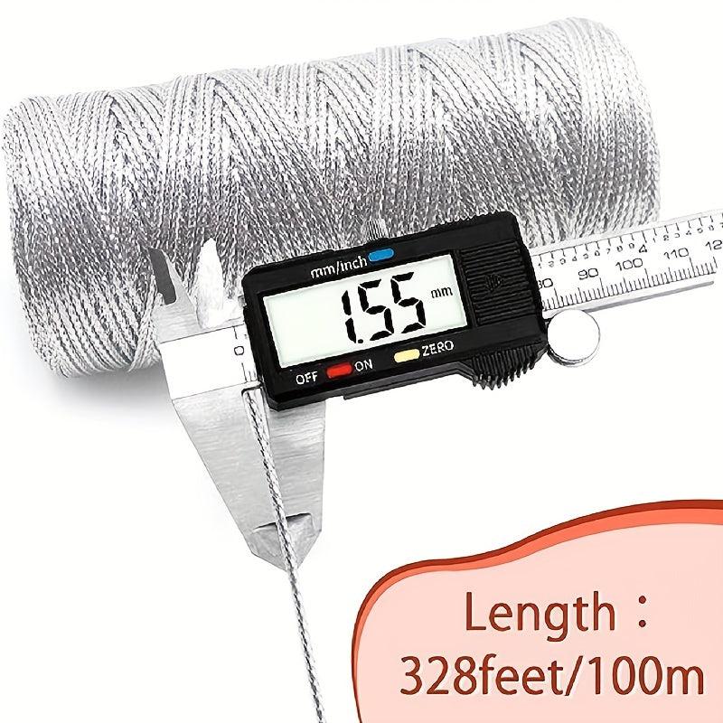 92 Meter Metallic Silver Bakers Twine for Arts and Crafts