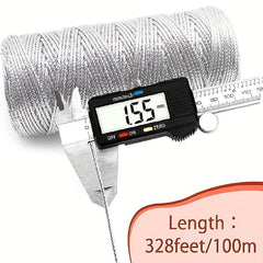 92 Meter Metallic Silver Bakers Twine for Arts and Crafts