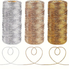 92 Meter Metallic Silver Bakers Twine for Arts and Crafts