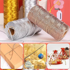 92 Meter Metallic Silver Bakers Twine for Arts and Crafts