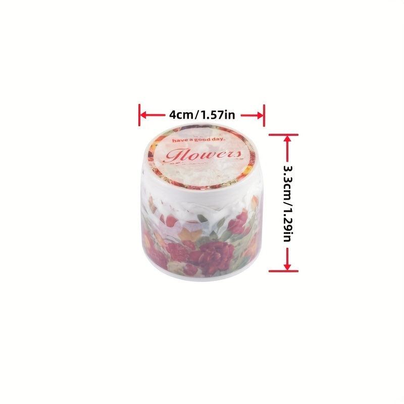 Vintage Plant Flower Rose Washi Tape 1.18in x 3m